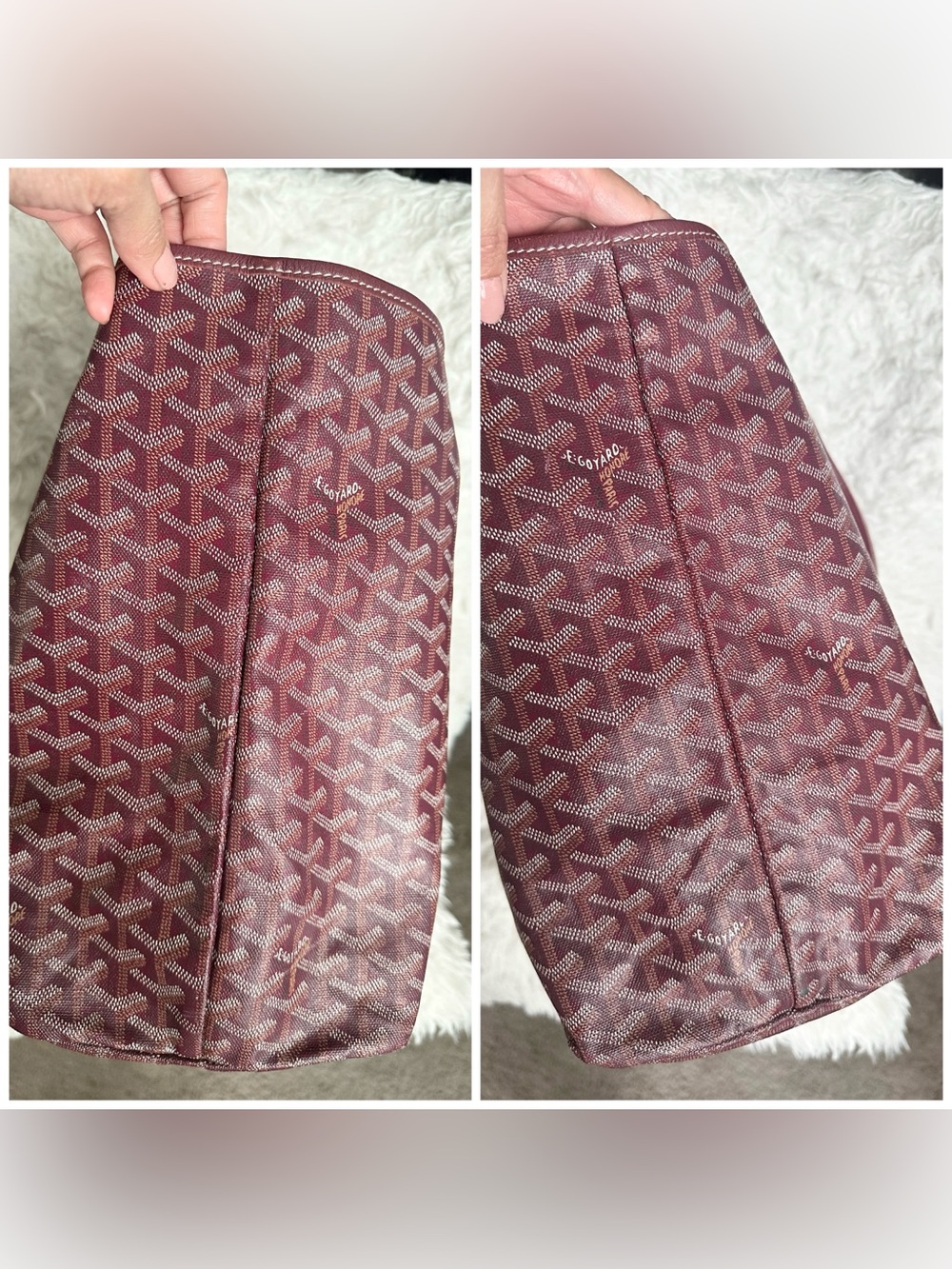 Goyard Saint Louis GM Tote in Burgundy Color - Picture 3 of 14
